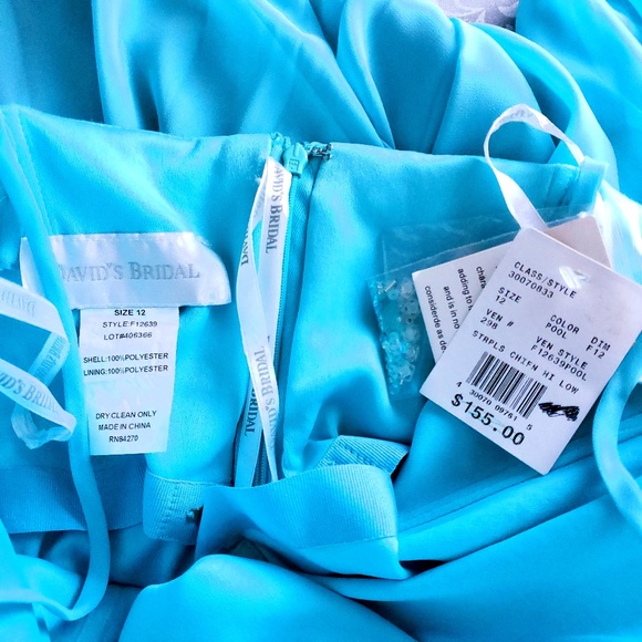 David's Bridal Women Prom Dress High Low Beaded Size 12 - NWT - Picture 7 of 8